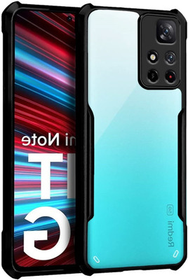 Cell Mobile Back Cover for POCO M4 Pro 5G(Black, Transparent, Grip Case, Pack of: 1)