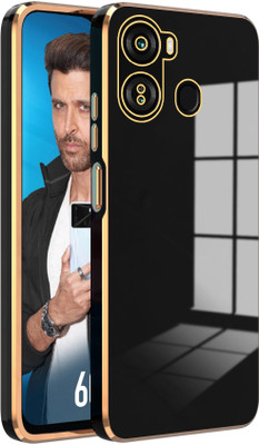 BOZTI Back Cover for Itel P40(Black, Gold, Pack of: 1)