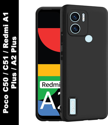 CEDO XPRO Back Cover for Poco C50, Poco C51, Redmi A1 Plus, Redmi A2 Plus(Black, Dual Protection, Silicon, Pack of: 1)