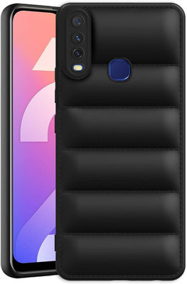 SMARTPOCKET Back Cover for Vivo Y12, Vivo Y15, Vivo Y17(Black, Puffer, Silicon, Pack of: 1)