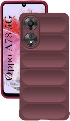 S-Hardline Back Cover for Oppo A78 5G, Solid Liquid Magic Case Shockproof Plain(Purple, Silicon, Pack of: 1)