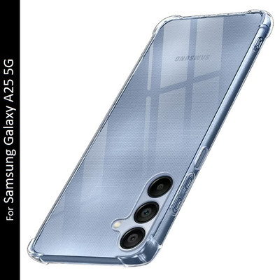 ShieldTech Back Cover for Samsung Galaxy A25 5G - 360° Protection Crystal Clear Soft TPU Case with Cushioned Edges(Transparent, Dual Protection, Pack of: 1)