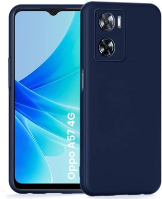 coverrhead Back Cover for Back Cover for OPPO A57 4G 2022 Shockproof TPU Back Case CoverBlue, Silicon(Blue, Matte Finish, Silicon, Pack of: 1)