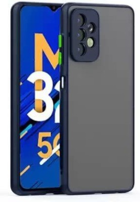 MOBILOVE Back Cover for Samsung Galaxy M32 5G / A32 5G | Smoke Translucent Shock Proof Smooth Matte Back Case(Blue, Camera Bump Protector, Pack of: 1)