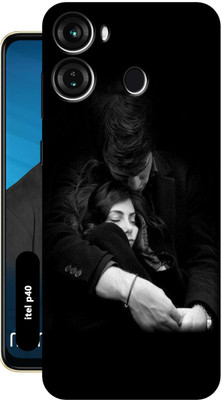 BUYMROE Back Cover for itel P40(Black, Grip Case, Silicon, Pack of: 1)