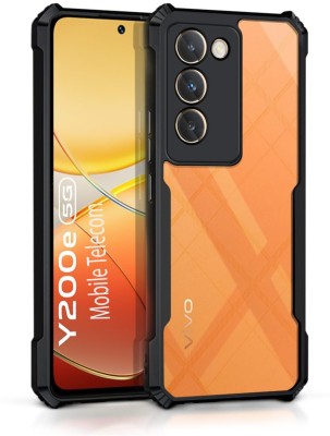S-Hardline Back Cover for Vivo Y200e 5G, HD Clear Flexible Transparent Case(Black)