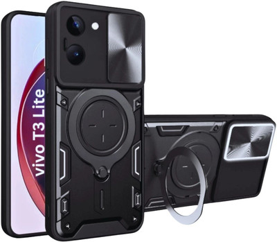 Flipkart SmartBuy Back Cover for vivo T3 Lite 5G(Black, Rugged Armor, Pack of: 1)