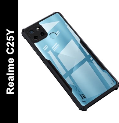 Zapcase Back Cover for Realme C21Y, Realme C25Y(Black, Shock Proof, Pack of: 1)