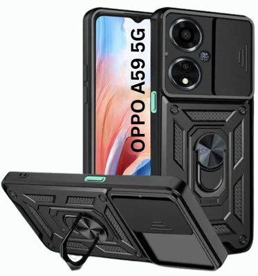 Fablue Back Cover for OPPO A59 5G(Black, Rugged Armor, Pack of: 1)