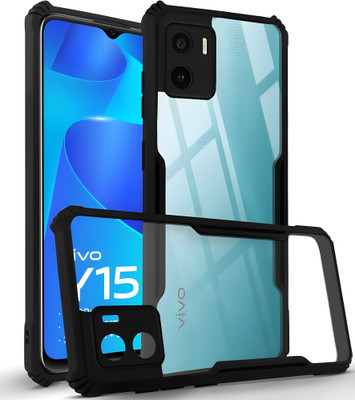 Chic Vibe Back Cover for vivo Y15s(Black, Dual Protection, Pack of: 1)