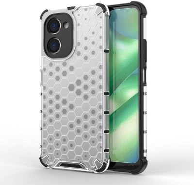 Accessories Kart Back Cover for Realme C33 Edge to Edge Boom Transparent Honeycomb case(Transparent, Shock Proof, Pack of: 1)