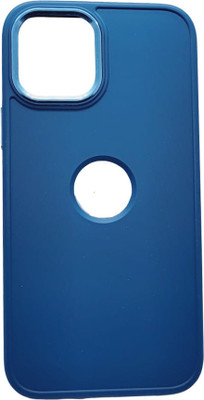 LAMIYANA Back Cover for iPhone 14 Pro | Premium Silicon Case/Cover with Logo Cut | Soft Touch(Blue, Shock Proof, Silicon, Pack of: 1)
