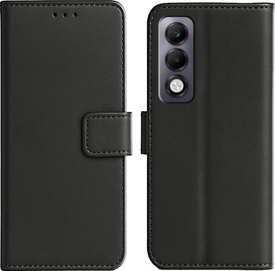 Ascensify Back Cover for Oppo K13x 5G Premium PU Leather Flip Cover with Card Slots & Stand Feature(Black, Dual Protection, Pack of: 1)