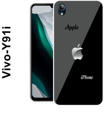 MOBIFLY Back Cover for Vivo Y91i, Iphone, Sign, Apple, Emblem, Logo, 648(Black, Flexible, Pack of: 1)