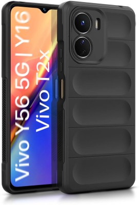 S-Hardline Back Cover for Vivo Y56, Solid Liquid Magic Case Shockproof Plain(Black, Silicon, Pack of: 1)