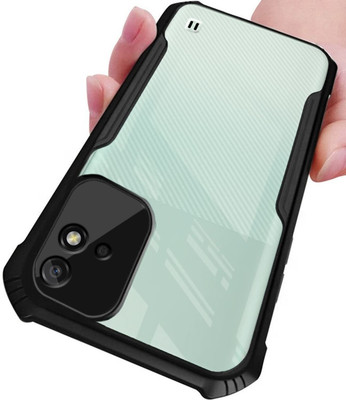 Phone Care Back Cover for Realme Narzo 50i(Black, Transparent, Grip Case, Pack of: 1)