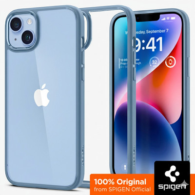 Spigen Ultra Hybrid Back Cover for Apple iphone 15/14/13(Blue, Shock Proof, Pack of: 1)