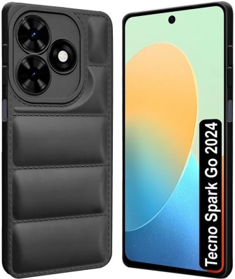 VAPRIF Back Cover for Tecno Spark Go 2024, Camera Bump Protector | 360 Protection(Black, Puffer, Pack of: 1)