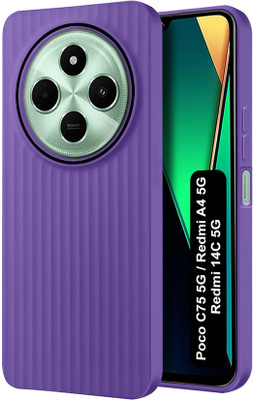 Nainz Back Cover for Redmi A4 5G / Poco C75 5G / Redmi 14C 5G / Poco M7 5G(Purple, Grip Case, Pack of: 1)