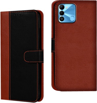HUPSHY Back Cover for Tecno Spark 9(Black, Brown, Dual Protection, Pack of: 1)