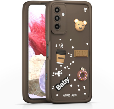 Pikkme Back Cover for Samsung Galaxy M34 5G / F34 5G(Brown, Grip Case, Silicon)
