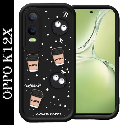 Wowcase Back Cover for OPPO K12x 5G(Black, 3D Case, Pack of: 1)