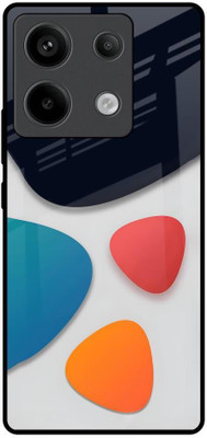 QRIOH Glass Back Cover for Redmi Note 13 Pro 5G(White, Grip Case, Pack of: 1)