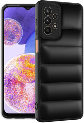 MOBIDEER Back Cover for Samsung Galaxy A23 4G, Samsung Galaxy A23 5G, Camera Bump Protector | 360 Protection(Black, Puffer, Pack of: 1)