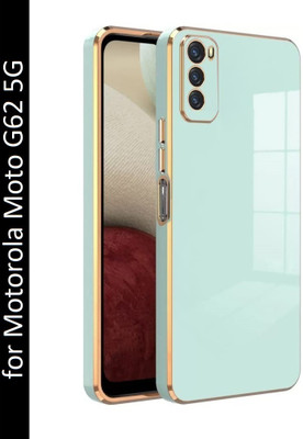 SYOTT Back Cover for Motorola G62, Motorola Moto G62 5G(Green, Gold, Camera Bump Protector, Silicon, Pack of: 1)