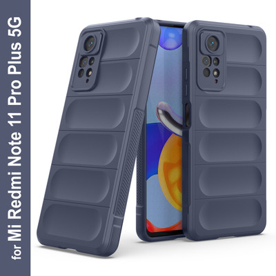 GLOBAL NOMAD Back Cover for Mi Redmi Note 11 Pro Plus 5G(Blue, Grip Case, Silicon, Pack of: 1)