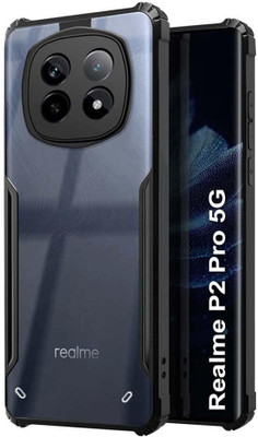 SnapStar Back Cover for Realme P2 Pro 5G(Crystal-Clear Back Panel | Black TPU Bumper | Slim & Lightweight)(Black, Transparent, Shock Proof, Pack of: 1)