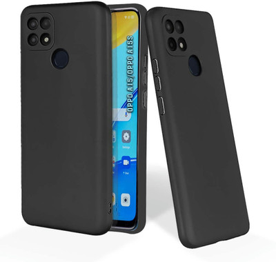 CLASSYPRINT Back Cover for OPPO A15, OPPO A15s(Black)