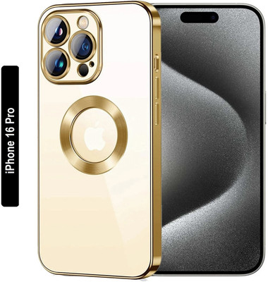 Vonqo Back Cover for Apple iPhone 16 Pro(Gold, Dual Protection, Silicon, Pack of: 1)
