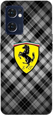 JUGGA Back Cover for OPPO Reno7 5G, FERRARI, CAR, SIGN, LOGO(Grey, Hard Case, Pack of: 1)