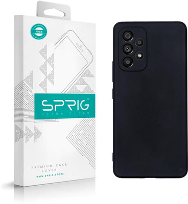 Sprig Back Cover for Sprig TPU Matte Back Cover for Samsung Galaxy A53 5G (Black, Flexible Case, Pack of: 1)(Black, Shock Proof, Pack of: 1)