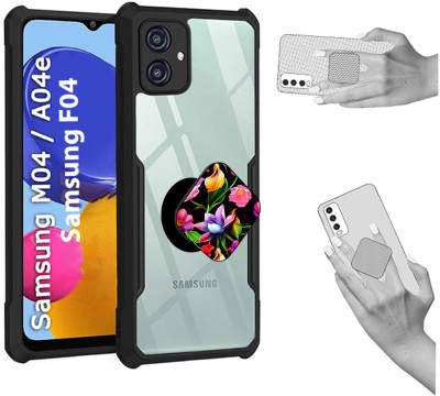 iCopertina Back Cover for SAMSUNG Galaxy A04e(Transparent, Black, Pack of: 2)