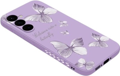 PEEPERLY Back Cover for Samsung Galaxy S23 Ultra Serene Artistic Butterfly Brush Painting Case(Purple, Shock Proof, Pack of: 1)