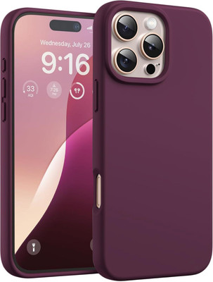 Cestny Back Cover for Apple iPhone 16 Pro(Red, Flexible, Silicon, Pack of: 1)