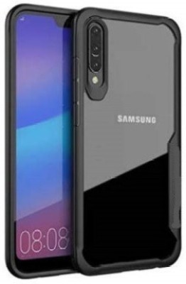 Mobile Back Cover Bumper Case for Samsung Galaxy A70, Transparent Hybrid Hard PC Back TPU Bumper(Transparent, Camera Bump Protector, Silicon, Pack of: 1)