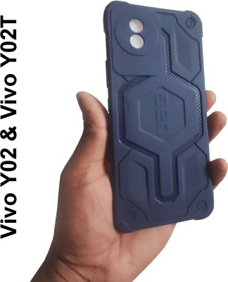 JASH Back Cover for Vivo Y02, Vivo Y02t(Black, Shock Proof, Silicon, Pack of: 1)