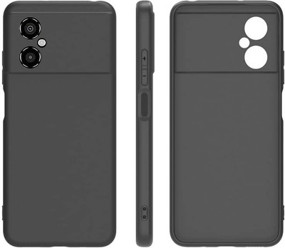 LILLIPUT Back Cover for Poco M4 5G(Black, Silicon)