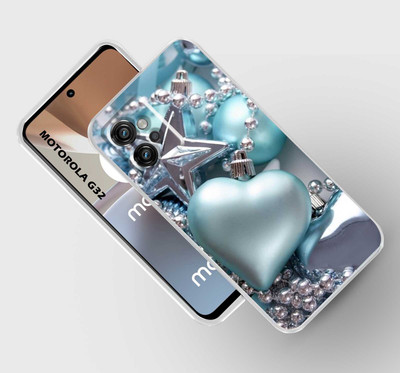 Cravation Back Cover for MOTOROLA G32(Blue, Silver, Silicon, Pack of: 1)