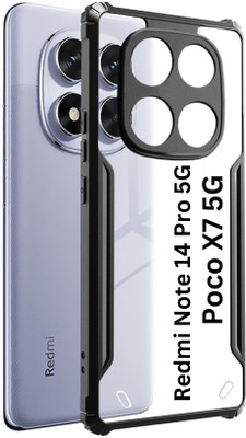 Flipkart SmartBuy Back Cover for Redmi Note 14 Pro 5G, Poco X7 5G(Black, Shock Proof, Pack of: 1)