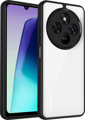 Flipkart SmartBuy Back Cover for POCO M7 5G(Black, Transparent, Camera Bump Protector, Pack of: 1)