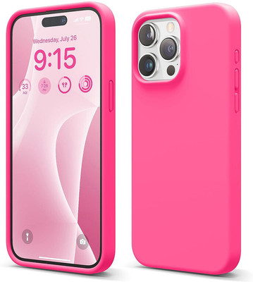 Imperium Back Cover for Apple iPhone 15 Pro Max(Pink, Camera Bump Protector, Silicon, Pack of: 1)