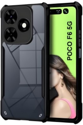 Monogamy Front & Back Case for Poco F6 5G, Back cover(Black, Transparent, Pack of: 1)