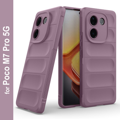 Zapcase Back Cover for Poco M7 Pro 5G(Purple, 3D Case, Silicon, Pack of: 1)