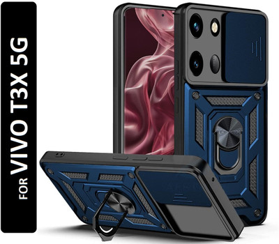 KWINE CASE Back Cover for Vivo T3X 5G(Blue, Rugged Armor, Pack of: 1)