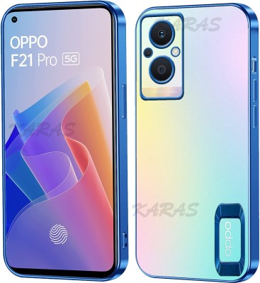 ANTICA Back Cover for OPPO F21 Pro 5G | Logo View Each Lens with CD Pattern Case(Blue, Camera Bump Protector, Silicon, Pack of: 1)