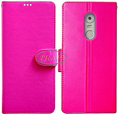Trap Back Cover for Lenovo K6 Note(Pink, Cases with Holder, Pack of: 1)